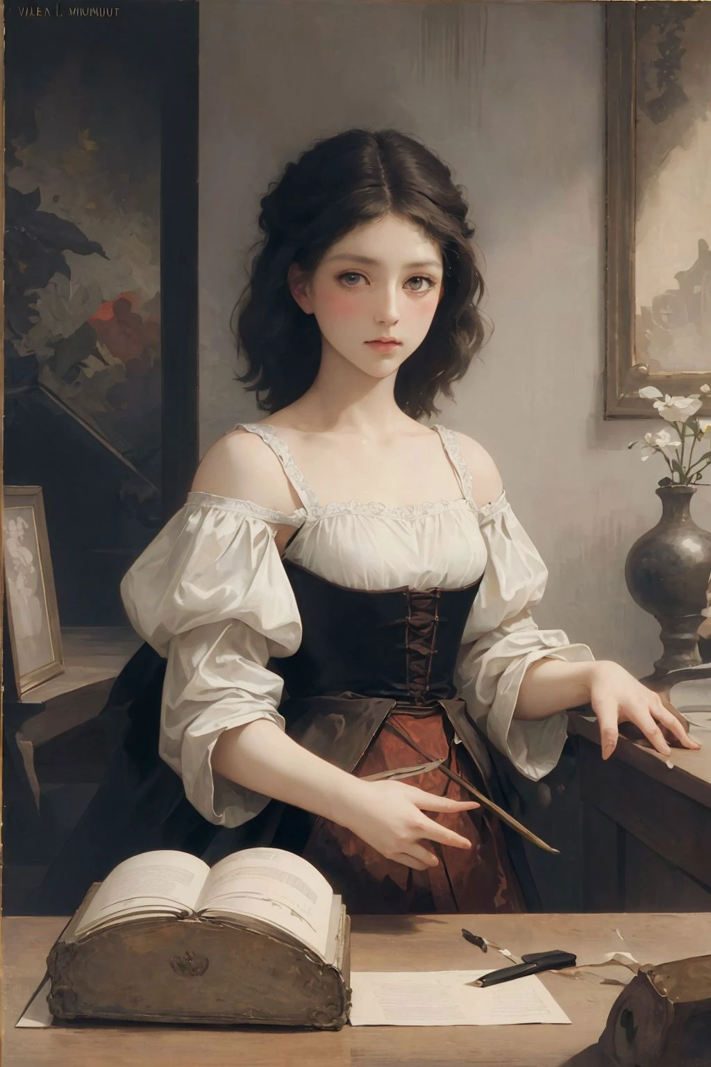 linquivera 1girl,Depth of field,elegent,<lora:bgv2:0.8>,<lora:Munteanu_style:0.8>,till Eulenspiegel,by Val Munteanu,Val Muntenau illustration,<lora:linquivera:0.8>,liiv1,, (masterpiece, best quality, high quality, highres, ultra-detailed),