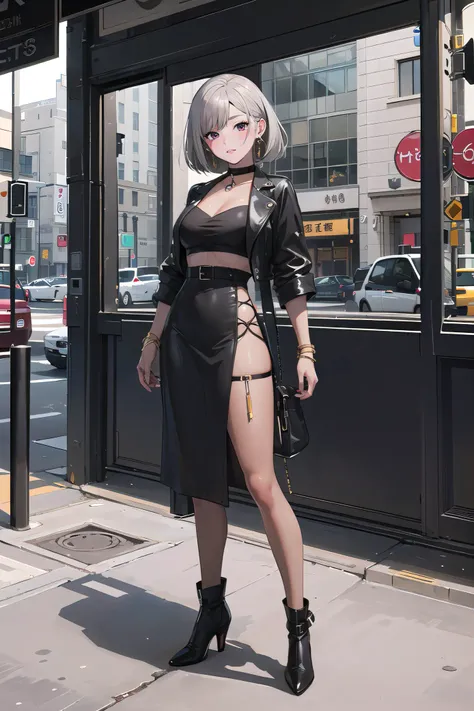 Ray Tracing,Global Illumination,3girl,mature female, sedona large eyes, dirty blonde, short hair,shameful _face,shiny skin,flat chest,thick thighs,, Black_bodysuit, beige_linen_shorts, black_leather_ankle_boots, black_crossbody_bag, silver_hoop_earrings, , Maxi_dress, sandals, woven_crossbody_bag, shell_necklace, stacked_bracelets,, looking at viewer,