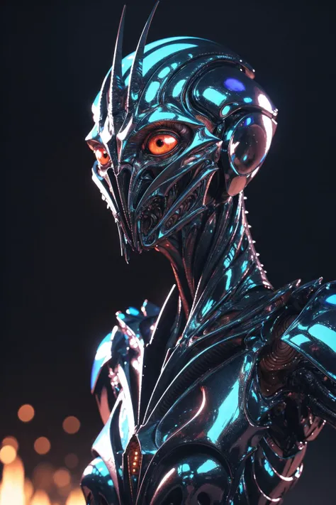an alien from Distric 9, OliDistrict, intricate detailed beautiful 3D render, detailed alien background city, fire in the background, futuristic alien,(by Jim Burns:1.2), Alex Grey and Beeple, Ligne Claire,8K,DSLR,sacred geometry,cybernetic,electrical discharge,fractal,inception,hyperreal,very detailed,by Zhelong Xu,vivid color scheme,octane render,unreal engine,chromatic aberration, in OliDisco style