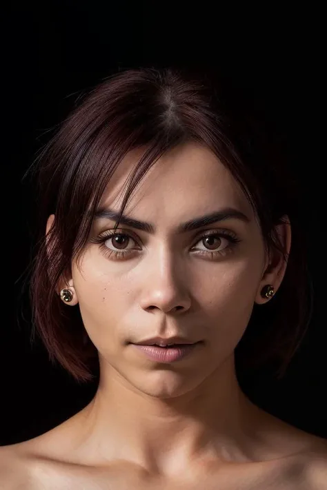 DEN_ereken_SG,
(headshot:1.1) portrait on a plain black background, (headshot:1.2), face focus, intricate (beautiful eyes:1.2), (wide open eyes:1.1), Big eyes, clean photo, circle lighting, high contrast,
bokeh, f1.4, 40mm, photorealistic, raw, 8k, textured skin, skin pores, intricate details <lora:epi_noiseoffset2:1>, epiCRealism