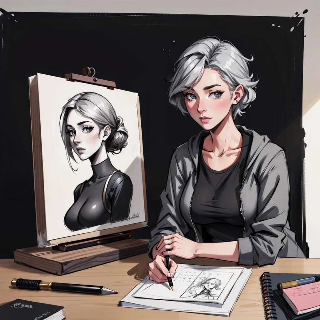 (charcoal \(medium\):1.4), sketch, mature woman, sexy, sketch pad
<lora:add_detail:0.4>