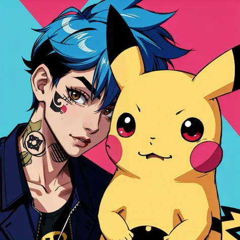 Punk pikachu, tattoos