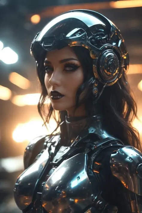 (highly detailed:1.3) , rfktr_technotrex, mecha female cyborg with dark-colored glossy armor sexy bodysuit, black long hair, headgear with mechanical facial visor, body armor elements, HDR, subsurface scattering, octane Render, 8K, dark, chiaroscuro, low-key, zavy-rmlght, ral-apoctvisn, dvr-lnds-sdxl, <lora:ReaLora:0.4>, <lora:hairdetailer:0.4>, <lora:more_details:1>,  <lora:breastsizeslideroffset:0.1>