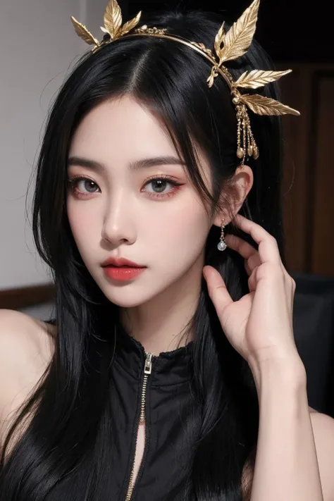 man,upper body,golden eye shadow,black long hair,<lora:Superç§æè¸ArienScientificFace_v1.0:0.75>,