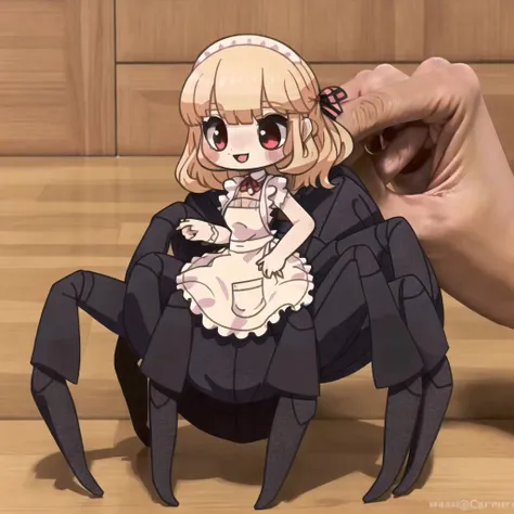 <lora:wasu:1>, pepako, person holding a paper cut doll,
<lora:arachne-1_arachne-2--retro_ham_avas_jun_rifl--09-01:1.2>, (arachne:1.2), full body, (realistic:0.9), masterpiece, 4k, (high detailed:0.9), (perfect face:0.8), (beautiful eyes:0.5), 1girl, blonde hair, blunt bangs, in kitchen, pink apron on the naked body