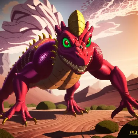 basilisk, four paws lizard, scary eyes, green scales, (((four paws))), thick tail, (((on all fours))), scary monster, horror, dark fantasy, (full body:1.3), detailed eyes, detailed pupils, 2k, 4k, 8k, intricate details, cinematic lighting, stunning environment, beautiful, masterpiece, high quality, official art, realistic light, realistic shadows, chiaroscuro, UHD, HDR, AD&D, Pathfinder RPG, NEVERMORE AND NOWHERE