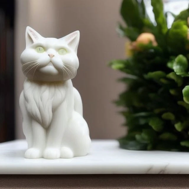 (A Glossy marble statue of MAXWELL THE CAT made of gold, ivory and onyx, with (shiny eyes made of emerald gemstone:1.0) and glossy fur by GOLDENGLASS :1.1) , stretching his legs on a marble pillar, starring in the role of (Pokemodel:1)