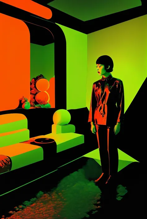 psychedelic_noir , a futuristic looking room with red and black lights , japanese minimalism<lora:psychedelic_noir-10:1><lora:psychedelic_noir-10:1>