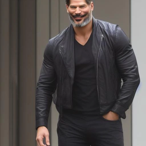 Masterpiece, Best Quality, Ultra-Detailed, 1man, solo, Joe Manganiello, Smiling, social outfit, looking at you