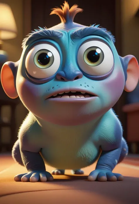 pixar character ,pixar style, funny creature from parallel reality, (best quality), (masterpiece), (best lighting), (high detailed skin:1.0),( detailed eyes), 8k uhd, dslr, soft lighting, best quality, film grain, Fujifilm XT3,