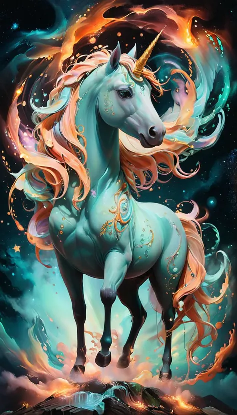 A delicate canvas of pastels, glowing and cascading beneath the night sky. Swirling lights, (twirling wonder:0.9), a magical abyss of effervescence and majesty. With hope, and wonder, we dream a dream unlike any dream we've dreamt before. Technetic Dreams.,,,, (black hills background:1.1) < teal, oil in orange canvas, beautiful beautiful ornate unicorn, vibrant, stunning art, smooth swirls, detailed ink outlines in circles, rainbow style is a vortex art be illuminated green amazing, the soul shines is thinking, art piece of love artwork art is 1 from peace, a dream, in the creation of beauty mark and her focus, and the image of beauty expressive, in this is
<lora:add-detail-xl:1> <lora:WildcardX-XL-Detail-Enhancer:1> <lora:wowifierV3:1> <lora:SDXLHighDetail_v5:1> <lora:xl_more_art-full_v1:1>