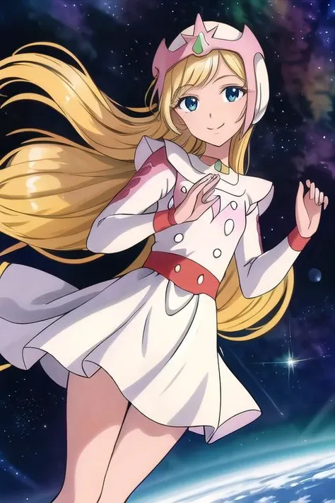 masterpiece, best quality,ultra detail,<lora:GoodHands-vanilla:0.8> <lora:anmnr01:0.3> <lora:add_detail:0.5> <lora:aurorahimeV1:0.8>,aurorahime,planet background,shootingstar,,join hands,smile,dutch angle,looking for viewer,sky background,View from diagonally in front,tilt head,wind blow,smile