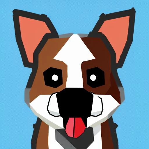 dog in sphax style