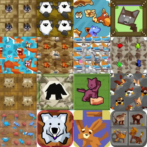 animal in sphax style