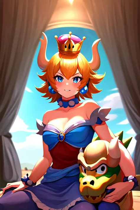 Highly detailed, High Quality, Masterpiece, beautiful, SuperCrown, super crown, <lora:SuperCrown:1>, bowser, <lora:Char_MarioSeries_Bowser:0.5>