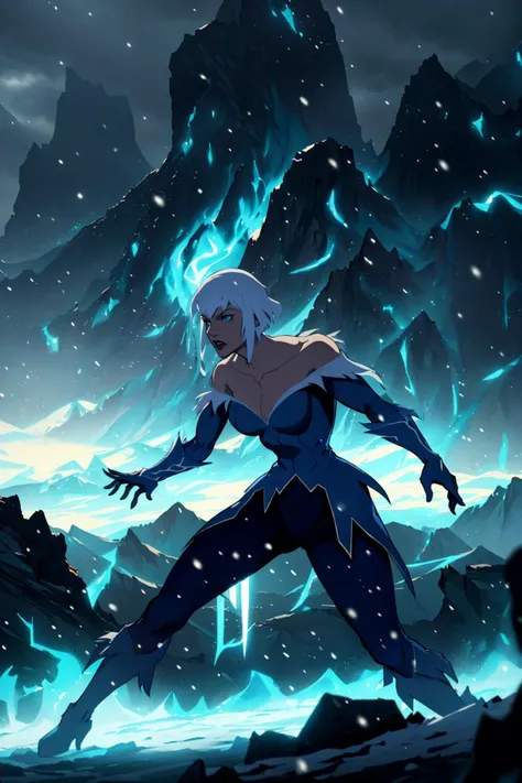((masterpiece,best quality)), absurdres,
<lora:Twinrova:0.8>, Twinrova, fire hair, ice hair, twintails, green skin, white pants, yellow eyes,
smug, cowboy shot, looking at viewer,
dynamic pose, contrapposto,
cinematic composition,