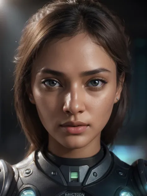 Hyperrealistic art of girl 21 yo, (establishing shot:1.5), seychelles, skin color light ebony tone of skin (face:Rectangular Face, Protruding Eyes, [eye color blue], snub-nosed nose, full lips, high cheekbones, soft chin) brown blonde, epiCPhoto, (ultra detailed eyes and face)<lora:eyetuneT:1>, detailed, (((Uranium Tech, uranium tech , atommodle, radiation, transparent , scifi,  nuclear sign ,  nuclear, electron, diversity, bioluminizens))), dramatic, (masterpiece, best quality, high quality), hyperdetailed, highres, intricate detail, HDR, 8k, sharp focus, detailed background, extremely detailed face eyes lips nose, perfect hands, realistic eyes, detailed skin texture, subsurface scattering, realistic, temple, dark, photorealistic,, Extremely high-resolution details, photographic, realism pushed to extreme, fine texture, incredibly lifelike