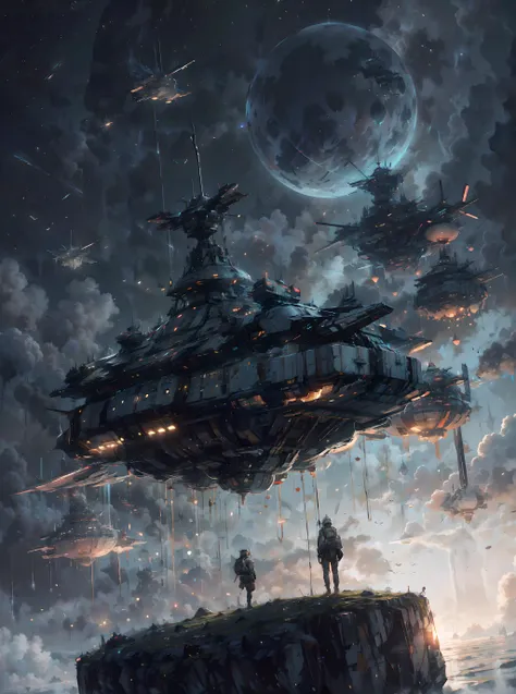 <lora:neowrsk_v2:0.5> neowrsk, flying spacecraft, floating in the sky, dutch angle, <lora:add_detail:1> <lora:spaceship_:0.6> spaceship, <lora:ghostdom_20230621222536-000016:0.4>