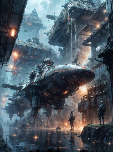 <lora:neowrsk_v2:0.5> neowrsk, flying spacecraft, floating in the sky, dutch angle, <lora:add_detail:1> <lora:spaceship_:0.6> spaceship, <lora:ghostdom_20230621222536-000016:0.4>