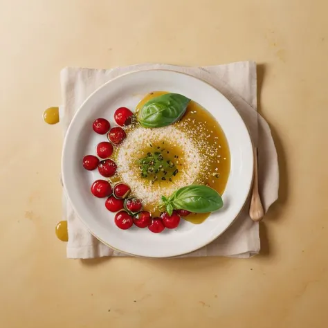 Food photography, professional studio lighting, photo of a full aesthetic, RAW photo, 8k uhd, dslr, bounced lighting, high quality, with a (pov filter:1.3), above bounced light, on a Fujifilm X-T4, squash,cherries,mustard oil,munch,basil, in the style of Margaret Stepien <lora:Seductive_Snack_Anatomy:0.9><lora:FoodPorn_v2:0.8> foodporn, (Masterpiece:1.3) (best quality:1.2) (high quality:1.1)