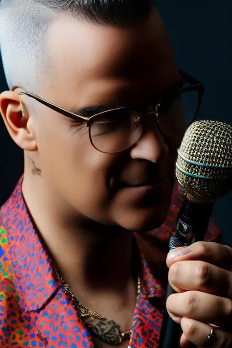 analog style, modelshoot style, photo of sks man with glasses and ((microphone in the hand)), bold, bright colours, short white haircut, <lyco:locon_perfecteyes_v1_from_v1_64_32:0.85> <lora:robbie:1>
