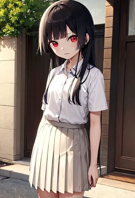 enma_ai, 1girl, solo, <lora:em_ai_v1-000008:1>
(8k, RAW photo, best quality, masterpiece:1.2)
masterpiece, best quality, ultra-detailed, 1girl, white shirt, pleated skirt, standing, outdoors
