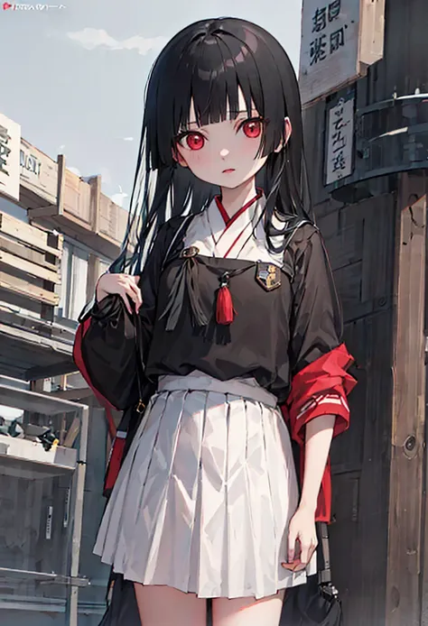 enma_ai, 1girl, solo, <lora:em_ai_v1-000008:1>
(8k, RAW photo, best quality, masterpiece:1.2)
masterpiece, best quality, ultra-detailed, 1girl, white shirt, pleated skirt, standing, outdoors