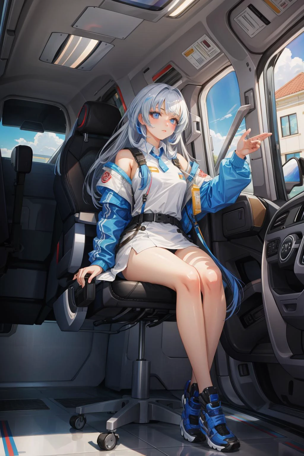 1girl, (designed by Chad Knight:0.7) and (Nikita Veprikov:0.7) and (Josef Gassler:0.8) , [awardwinning Airbrush painting, lush jungle and Leo constellation in background, intricate details, Full length frame of a Azure Blue, Silver and Cream ([baby Sloth:Extragalactic planet:1]:1.3) with Fire ornaments, it is very Detailed and Sensual, from inside of a Gigantic Swimming pool, at Nighttime, shallow depth of field, Rough sketch, Fearful, Cutepunk, flat lighting, Zoom lens, Ektachrome, dreamy magical atmosphere, crisp lines, extremely hyper aesthetic, award winning::9], elaborate