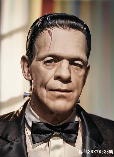 f1 (close-up, editorial photograph of a man, masculine, male), (highly detailed face:1.4) background white wall:1.3) (wearing "Rat Pack Swagger: Tuxedo, Bow Tie, Cufflinks, Patent Leather Shoes, Martini Glass Prop:1.2) <lora:epiNoiseoffset_v2:1.2>, POV, by lee jeffries, nikon d850, film stock photograph ,4 kodak portra 400 ,camera f1.6 lens ,rich colors ,hyper realistic ,lifelike texture, dramatic lighting , cinestill 800, <lora:Frankenstein:1>