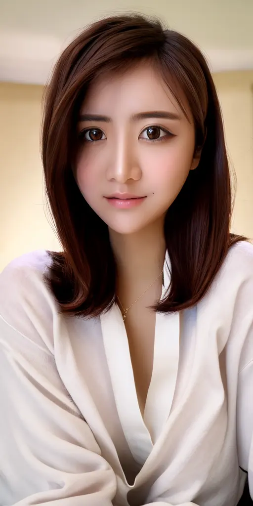 best quality, masterpiece, (realistic:1.2), 1 girl, black socks, full body, brown hair, brown eyes,Front, detailed face, beautiful eyes,  <lora:chenyifa-000018:1>,
