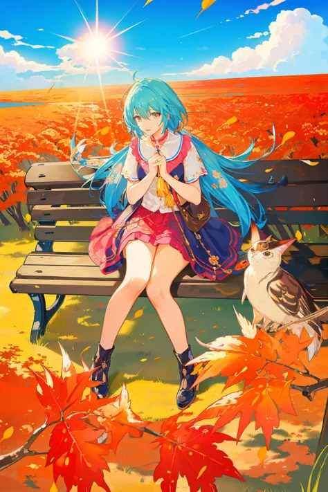 1girl, vibrant Anime, appealing, birds-eye-view shot of a ([Birman Cat|Bench]:1.3) , it is very Arcadian and [Loathsome|Wavy], autumn background, [Kenyan:Marshallese:7] field with Bush, at Midday, Sharp and in focus, Contemporary, Embarrassing, Bombacore, Lens Flare, F/8, Kodak Ektar, Soutache, blended visuals, Best quality, HDR, [ (stylized by Francesca Woodman:0.9) | (Jeff Danziger:0.8) | (Emil Nolde:1.3) ], en plein air