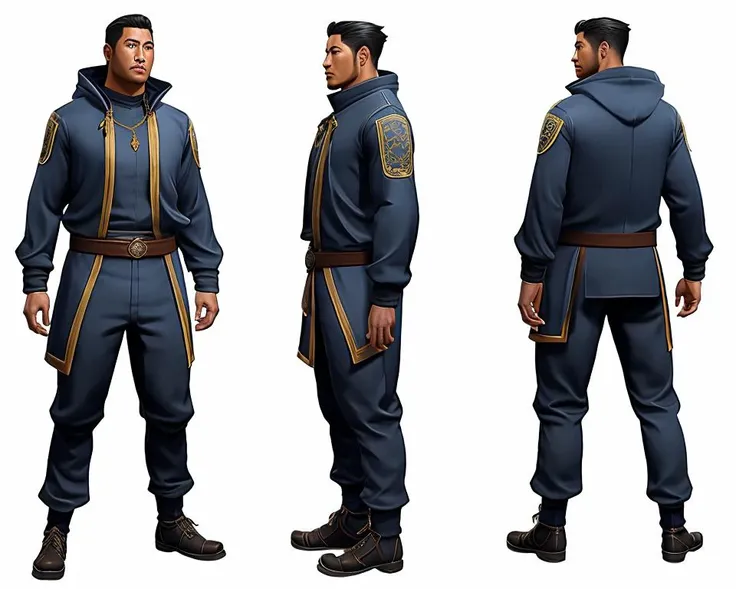 highly detailed Full body of character (((turnaround))) of a medivel male Asian Wizard, multiple views of the same character, charturner, tk_char