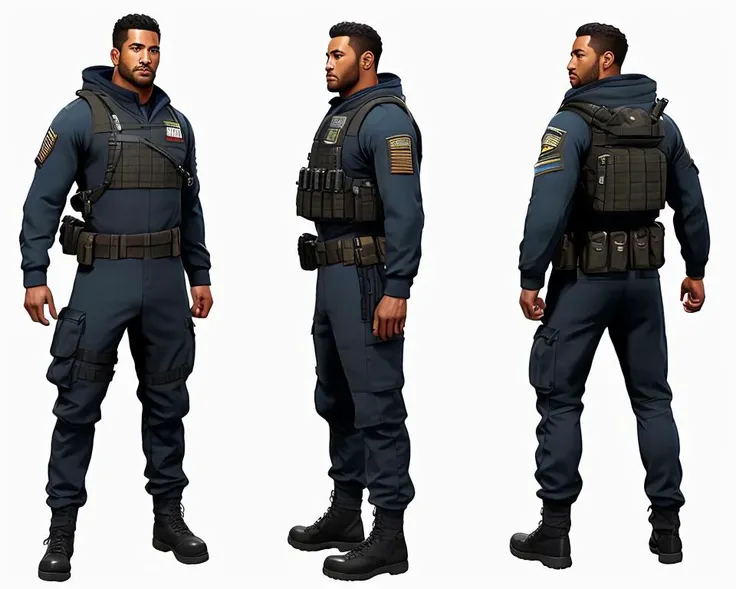 highly detailed Full body of character (((turnaround))) of a scfi male british Commando, multiple views of the same character, charturner, tk_char