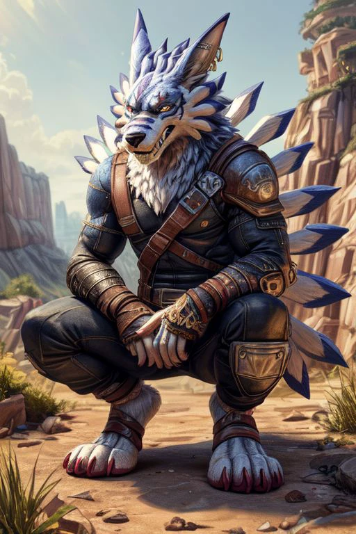 (((Barefoot furry character, full body, cinematic setting, furry male)))
Barefoot hypnotised WereGarurumon wears black ninja suit, tebowing, detailed paws with claws, blue fur, in a trance, a look of weak resistance to hypnosis on his face, drooling, red glow in his eyes,
BREAK, detailed background, 8K, (masterpiece:1.5), intricate details, highly detailed, extreme detail, octane render, tritone image, fine art, best quality, highres, (detailed face:1.5), ((full_body)), UHD, (((perfect hands)))