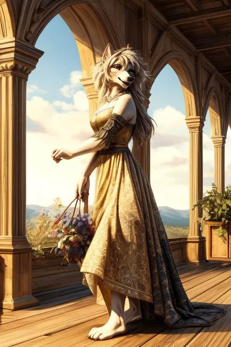(((Barefoot furry character, full body, cinematic.))) ((yellow monochrome)), ((only yellow hues))
Aber dreht sich der Wind, schon verfliegt sie geschwind
Denn sie ist frei wie die Wolken
Unsere Zeit verrinnt und sie dreht sich geschwind
Denn sie ist frei wie der Wind
Ja, dann dreht sich der Wind, schon verfliegt sie geschwind
Denn sie ist frei wie die Wolken
Unsere Zeit verrinnt und sie dreht sich geschwind
Denn sie ist frei wie der Wind
Und sie dreht sich geschwind
Und wenn sie tanzt, dann brennt
Das Sternenfirmament
Wie nur ein rasend Herz es kennt
Wie nur mein rasend Herz es kennt
BREAK, detailed background, 8K, (masterpiece:1.5), intricate details, highly detailed, extreme detail, octane render, Professional Photography, fine art, best quality, highres, (detailed face:1.5), ((full_body)), UHD, (((perfect hands)))