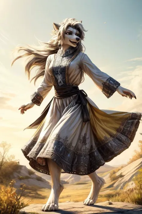 (((Barefoot furry character, full body, cinematic.))) ((yellow monochrome)), ((only yellow hues))
Aber dreht sich der Wind, schon verfliegt sie geschwind
Denn sie ist frei wie die Wolken
Unsere Zeit verrinnt und sie dreht sich geschwind
Denn sie ist frei wie der Wind
Ja, dann dreht sich der Wind, schon verfliegt sie geschwind
Denn sie ist frei wie die Wolken
Unsere Zeit verrinnt und sie dreht sich geschwind
Denn sie ist frei wie der Wind
Und sie dreht sich geschwind
Und wenn sie tanzt, dann brennt
Das Sternenfirmament
Wie nur ein rasend Herz es kennt
Wie nur mein rasend Herz es kennt
BREAK, detailed background, 8K, (masterpiece:1.5), intricate details, highly detailed, extreme detail, octane render, Professional Photography, fine art, best quality, highres, (detailed face:1.5), ((full_body)), UHD, (((perfect hands)))