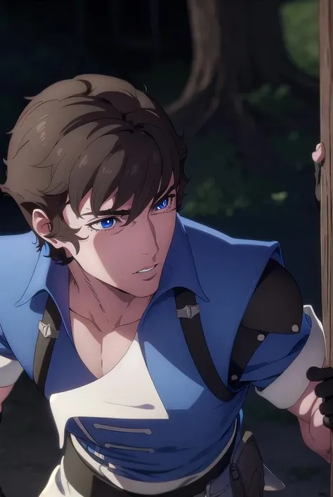 richter, <lora:richter-lora-nochekaiser:1>,
richter, short hair, bangs, blue eyes, brown hair, (bright pupils:1.5),
BREAK shirt, gloves, collarbone, jacket, short sleeves, black gloves, belt, pants, fingerless gloves, blue jacket, white pants,
BREAK outdoors, night, nature, forest,
BREAK looking at viewer,
BREAK <lora:GoodHands-beta2:1>, (masterpiece:1.2), best quality, high resolution, unity 8k wallpaper, (illustration:0.8), (beautiful detailed eyes:1.6), extremely detailed face, perfect lighting, extremely detailed CG, (perfect hands, perfect anatomy),