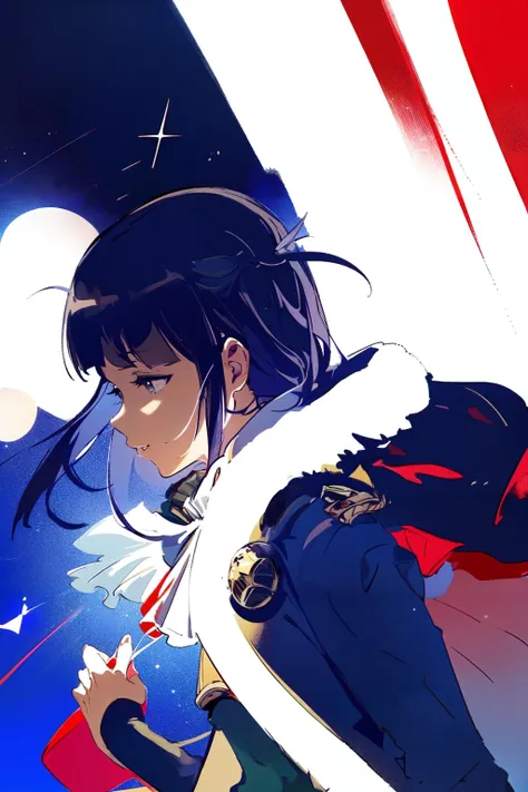 masterpiece,best quality,solo,a girl,fur-trimmed_cape,light smile,looking at sky,stars,dynamic angle,<lora:ZHOU:0.9>,<lora:koe_no_katachi_offset:0.8>,<lora:animeoutlineV4_16:0.6>,