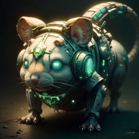 masterpiece,
<lora:PrecursorTech-20:0.9>, precursortech , scifi, geometrical steel,hamster, pokemon \(creature\),