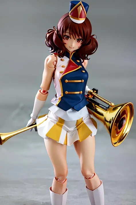 <lora:figma1:0.6>  (masterpiece, best quality, absurdres:1.2),
photo of a highly detailed (figma) of  (oumae kumiko:1.1), 
<lora:sunfes-v2:1> , 1girl, sunfes, mini shako cap, uniform, brown eyes, small breasts, smile
 simple background, solo, [realistic], rendered in blender