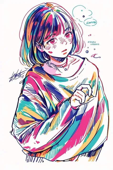 (masterpiece, best quality), 1girl,   <lora:RGB:1> watercolor, lineart, rough sketch, RGB, chromatic aberration