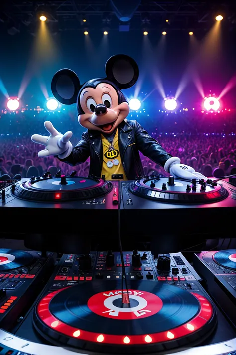 Mickey Mouse as a DJ