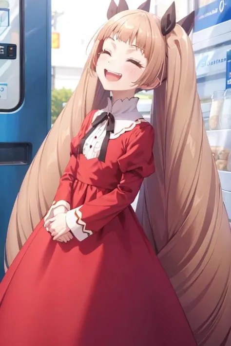 <lora:0011Jsuori:1>,suori,long_dress,petite,locked_arms,laughing,