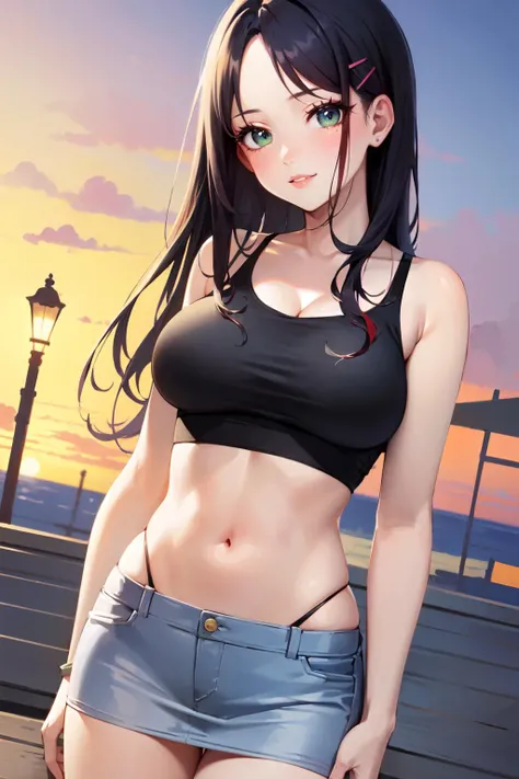 sexy girl in hotpants and hottop