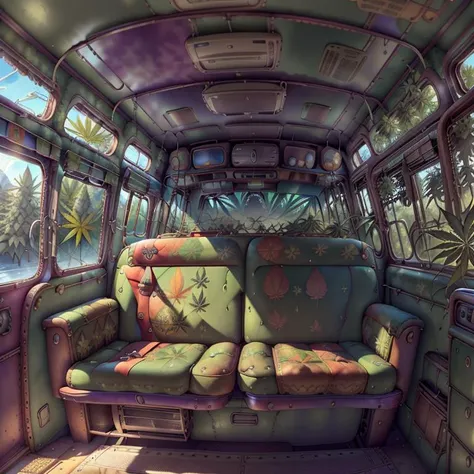 <lora:CannabisPunk_v1:1> CannabisPunk bus, detailed, intricate