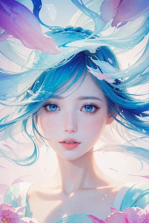 1girl ((Anna Dittmann))
portrait, floral, watercolor sketch , light, watery , abstract, brush strokes , negative space
(masterpiece, high quality)