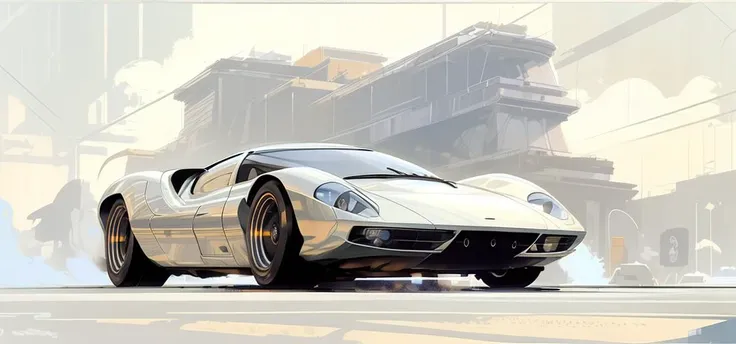masterpiece, ground vehicle, vehicle, car, sports car, no_humans, SydMead_style <lora:SydMead_style_V1-000016:0.8>