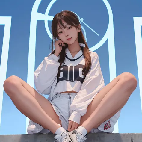 ulzzang-6500, (original: 1.2), (far shot), (realistic: 1.3) (mixed Korean), masterpiece, best quality, beautiful clean face, fullbody, 1girl, (with cat-ears on head), fur, wearing black techwear jacket and trousers with buckle and tape, ((a crystal necklace)), carrying a big backpack, posing for a picture, (side ponytail with cobalt highlights), long legs, holding one katana, big happy warm smile, a huge cross sculpture behind <lora:urbansamuraiv3:0.9> <lora:chilloutmixss30_v30:0.2> girl,