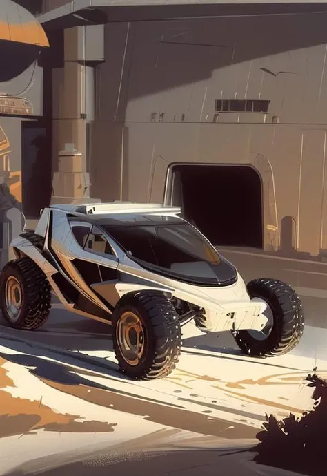 masterpiece, best quality, off-road vehicle, off road , high detailed, strong high contrast, SydMead style <lora:SydMead_style_V1-000016:0.6>