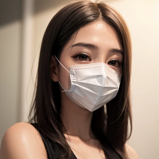 masterpiece, bset quality, realistic, 1girl, Korean 18 years old, idol, (PureErosFace_V1:0.7),breathing mask